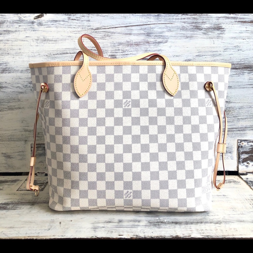 BRAND NEW LOUIS VUITTON NEVERFULL MM AZUR RECEIPT